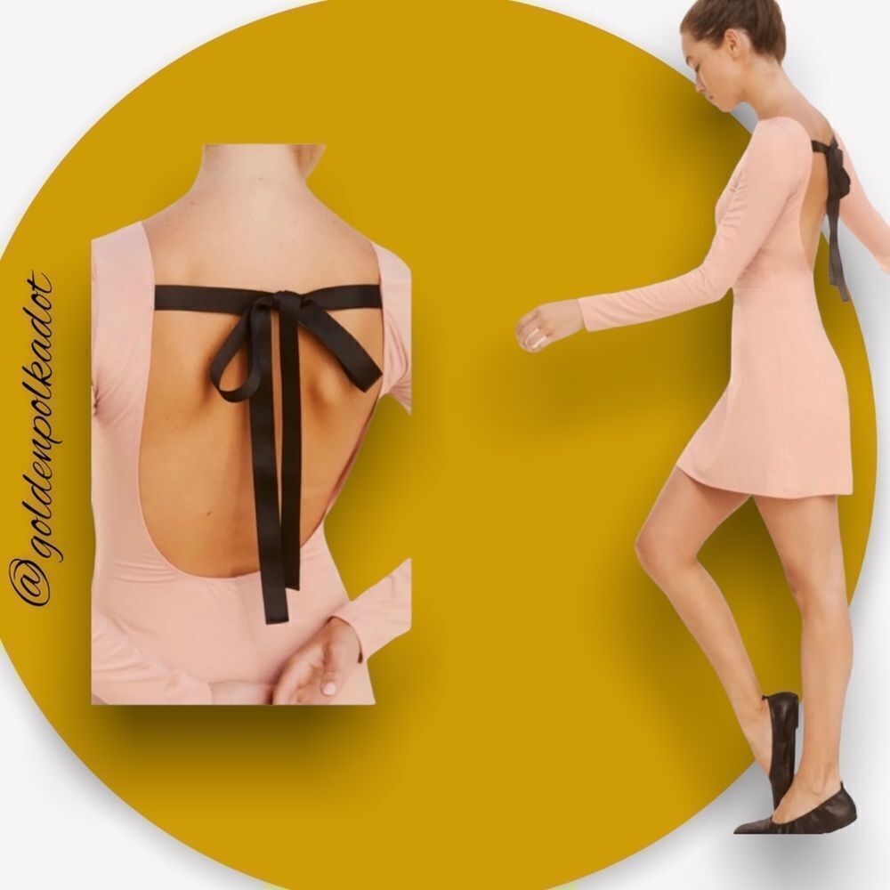 REFORMATION Mini Dress in Nude Blush with back tie Retail $118 NWT - Picture 2 of 10